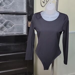 EUC Sculpt Black Long Sleeve Bodysuit. Double Lined Women S SP